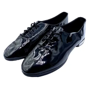 Freed of London Patent Leather Dance Shoes Flex Ballroom Jazz Tie UK 6.5 US 7.5
