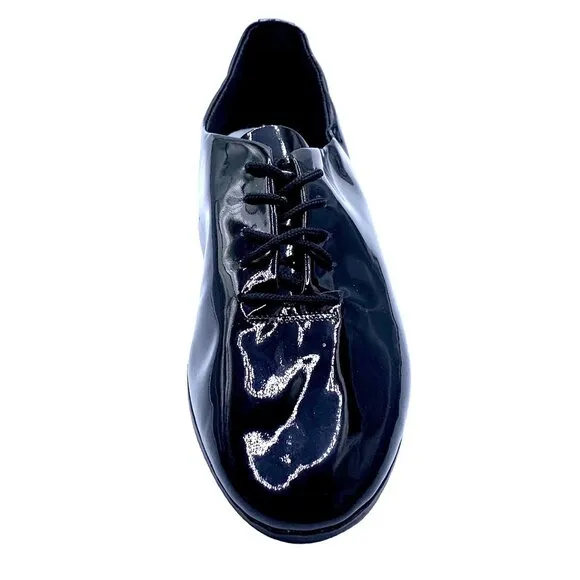 Freed of London Patent Leather Dance Shoes Flex Ballroom Jazz Tie UK 6.5 US 7.5