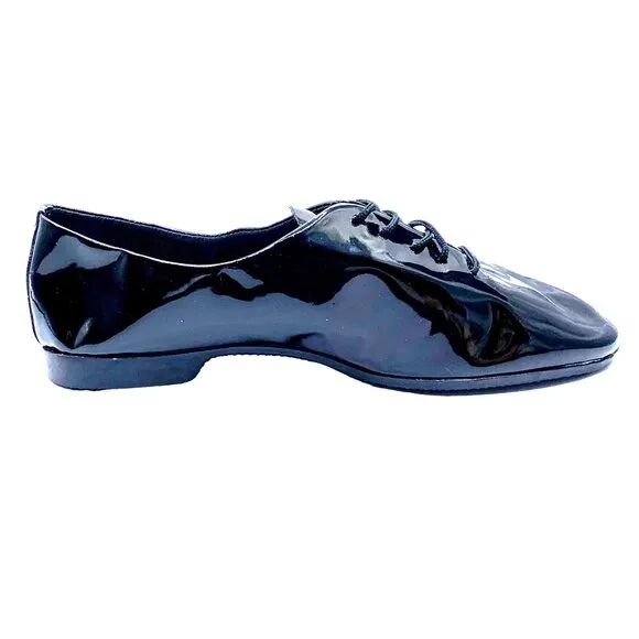 Freed of London Patent Leather Dance Shoes Flex Ballroom Jazz Tie UK 6.5 US 7.5
