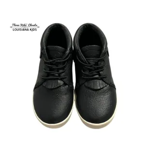 Freshly Picked Sz 11 Black Leather High Top Slip-On Sneakers