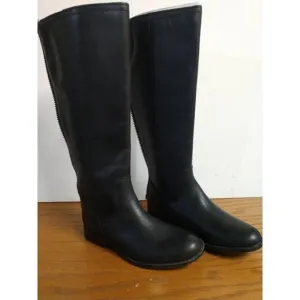 Frye &amp; Co. Jolie Back Zip Black Leather Knee-High Boots Womens Size 5.5M
