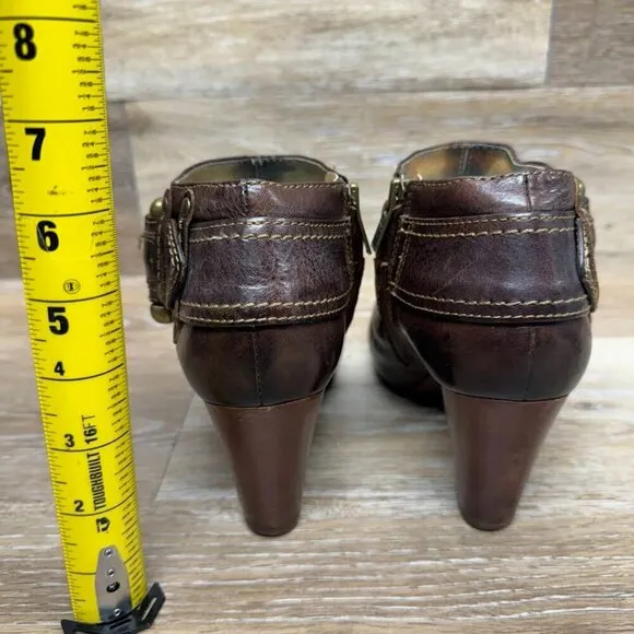 Frye Andie Brown leather Ankle Booties Women's Size 6.5