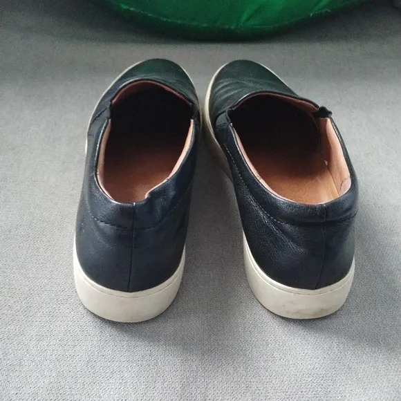 Frye Black Leather Slip-on Sneakers