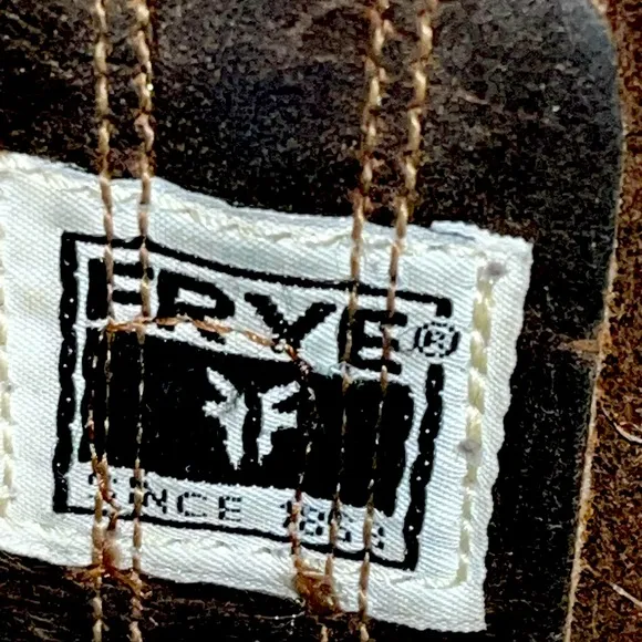 Frye Brown Rider boots.