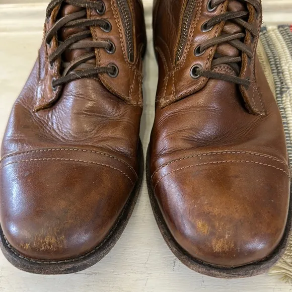 Frye Brown Zip Leather Men's Boots Size 12