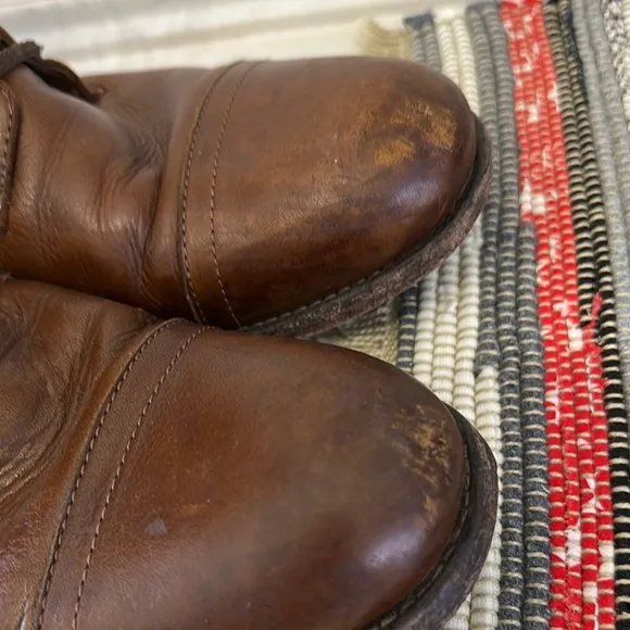 Frye Brown Zip Leather Men's Boots Size 12