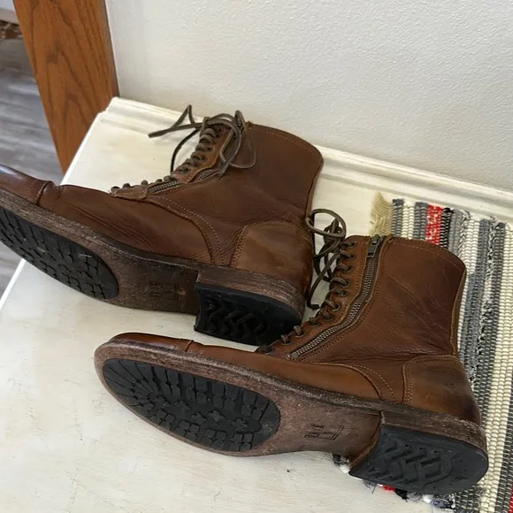 Frye Brown Zip Leather Men's Boots Size 12