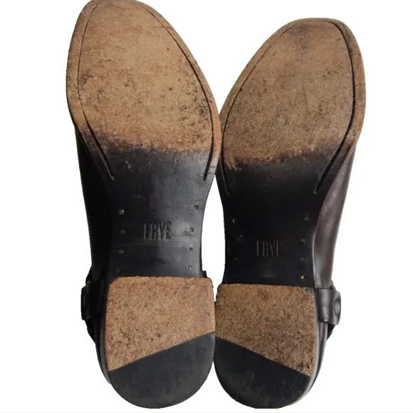 Frye Dara Harness Chelsea Boots Brown