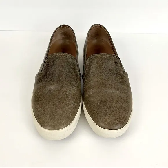 Frye Dylan Ash Slip on Leather Sneakers Mens Size 7.5
