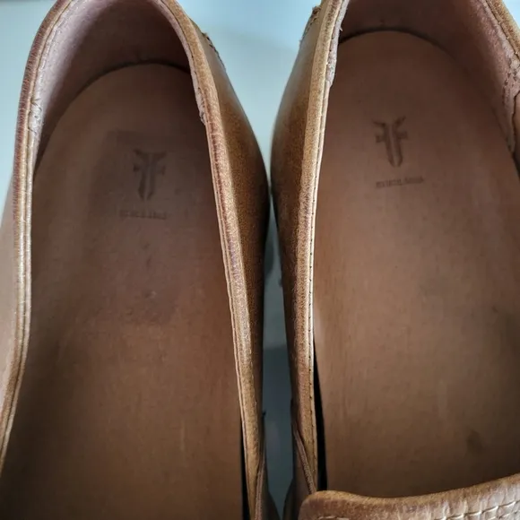 FRYE Dylan Slip-On Cognac Leather Women's Sneakers.