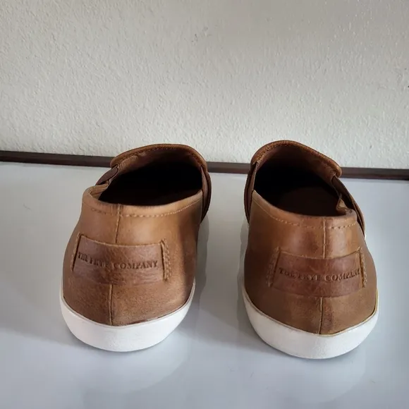 FRYE Dylan Slip-On Cognac Leather Women's Sneakers.