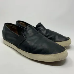 Frye Dylan Slip On Sneakers in Black Leather Size 8.5