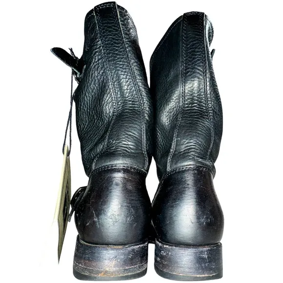 Frye Engineer 12R Brown Black Copper Metallic Biker Boots