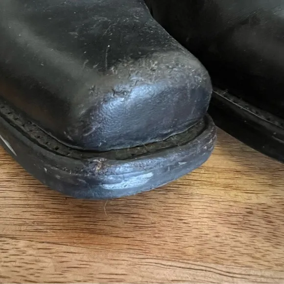 Frye Harness Black Leather Boots Size 10