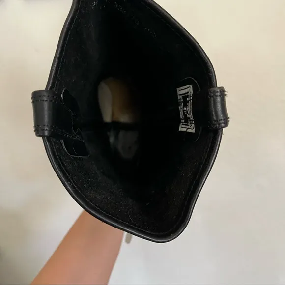 Frye Harness Black Leather Boots Size 10