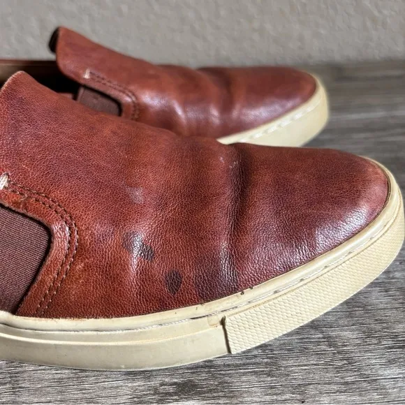 Frye Ivy Slip On Shoes Cognac Size 7