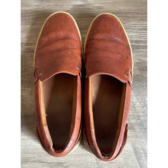Frye Ivy Slip On Shoes Cognac Size 7