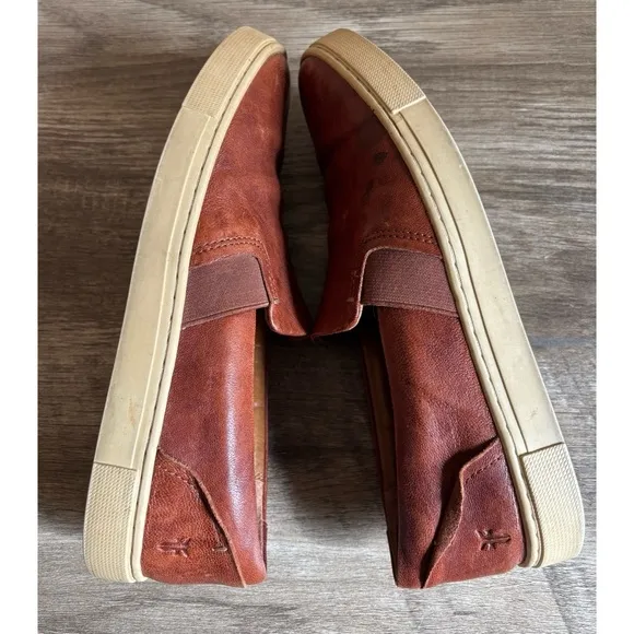 Frye Ivy Slip On Shoes Cognac Size 7