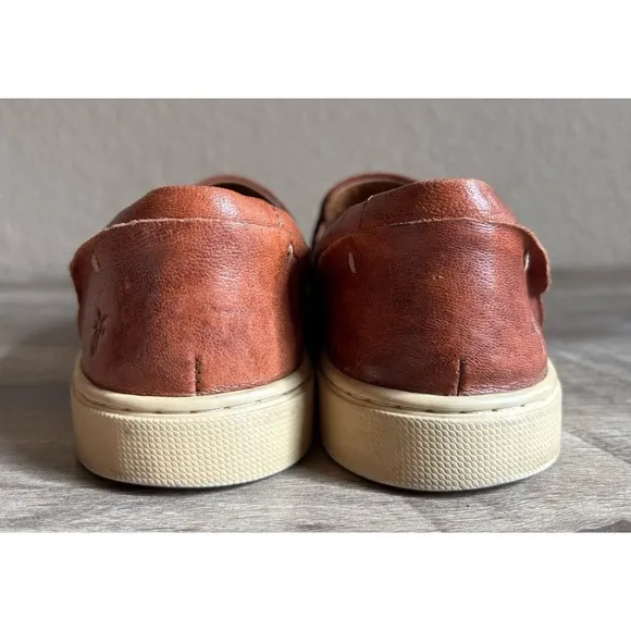 Frye Ivy Slip On Shoes Cognac Size 7