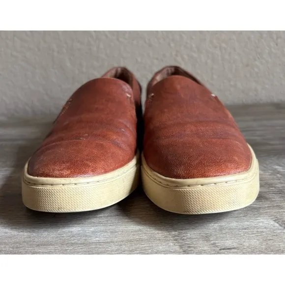 Frye Ivy Slip On Shoes Cognac Size 7