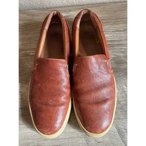 Frye Ivy Slip On Shoes Cognac Size 7