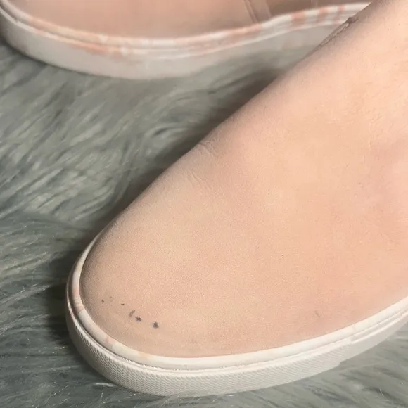 FRYE Ivy Slip On Sneakers Blush Marbled Sole Nubuck Leather Flatform Slip-On8.5M