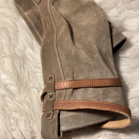 Frye Jane Strappy Suede Tall Boots 7