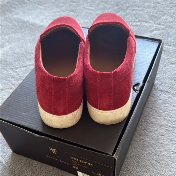FRYE LENA Red Slip-On Sneakers