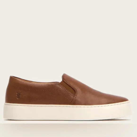 Frye Lena Slip On Leather Sneakers