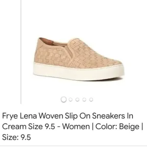 Frye Lena Leather woven slip on sneakers
