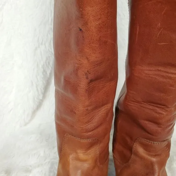 Frye Melissa Button Leather Riding Boots Size 7.5