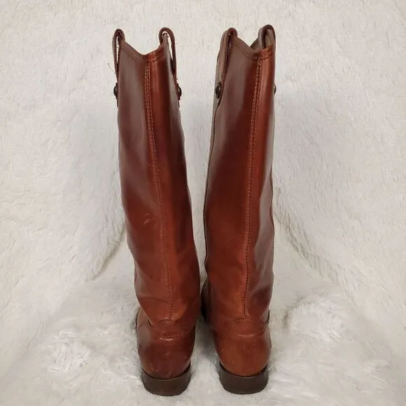 Frye Melissa Button Leather Riding Boots Size 7.5