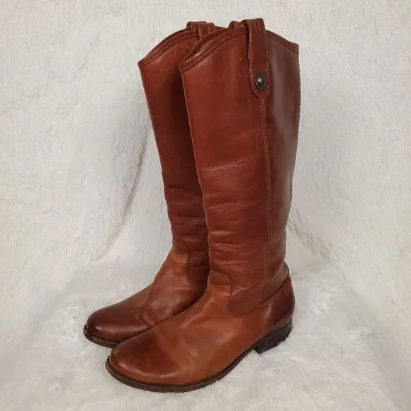 Frye Melissa Button Leather Riding Boots Size 7.5