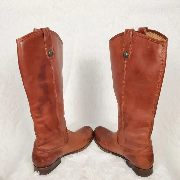 Frye Melissa Button Leather Riding Boots Size 7.5