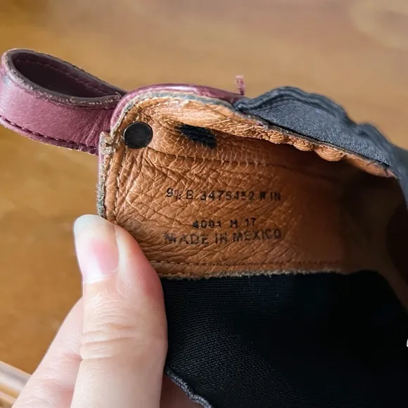 Frye • Melissa Chelsea Boot low heel Redwood burgundy brown leather
