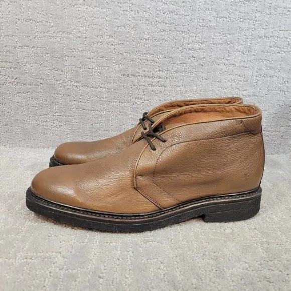 Frye Mens Brown Size 9.5 D Lace Up Ankle Country Chukka Boots. NEW