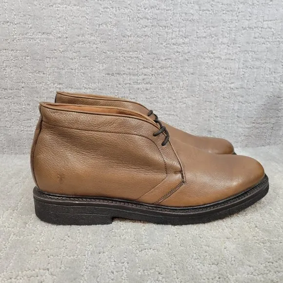 Frye Mens Brown Size 9.5 D Lace Up Ankle Country Chukka Boots. NEW
