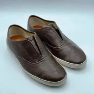 Frye Men's Dark Brown Leather Slip On Loafer Sneakers Loafer Size 9