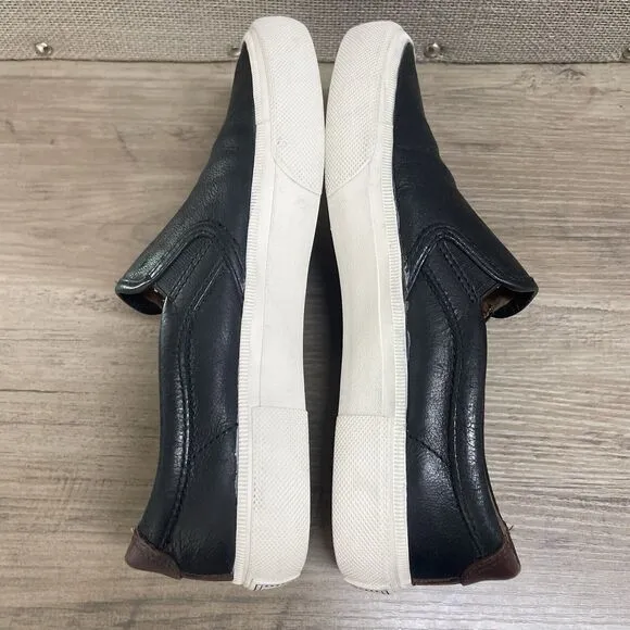 FRYE Men’s Ludlow Casual Slip On Black Leather Sneakers Men's Size 7