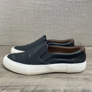 FRYE Men’s Ludlow Casual Slip On Black Leather Sneakers Men's Size 7