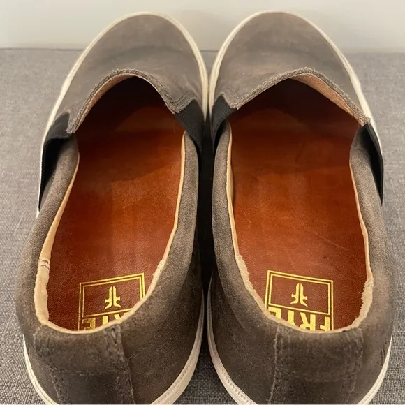 FRYE Men’s Miller Slip On Shoe - Gray Suede Size 8