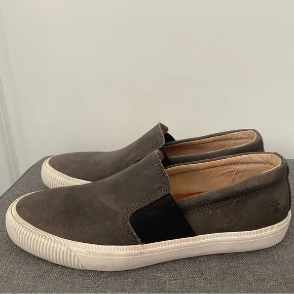 FRYE Men’s Miller Slip On Shoe - Gray Suede Size 8