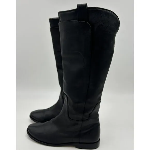 Frye Paige Tall Riding Boots Black Leather Woman’s Size 8