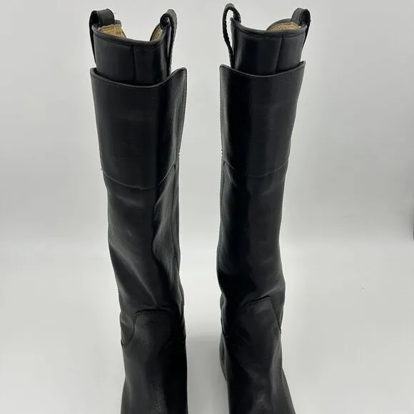 Frye Paige Tall Riding Boots Black Leather Woman’s Size 8