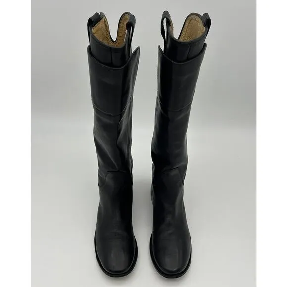 Frye Paige Tall Riding Boots Black Leather Woman’s Size 8
