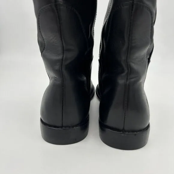 Frye Paige Tall Riding Boots Black Leather Woman’s Size 8