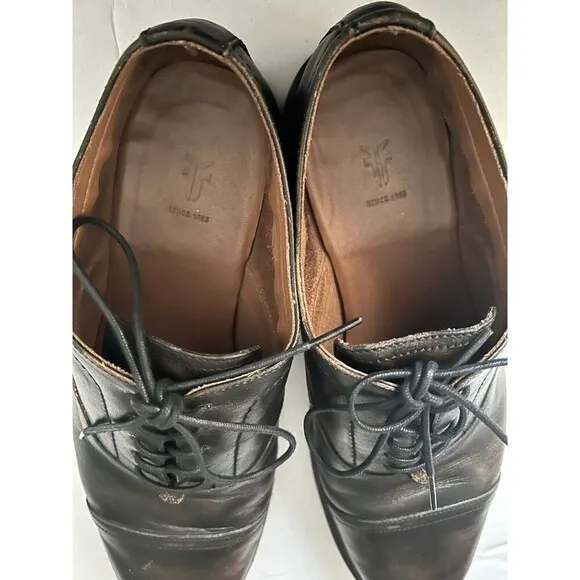 Frye Paul Bal Antique Finish Cap Toe Leather Dress Shoes Men's Size 9.5 D Oxford