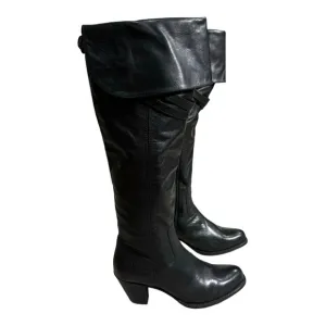 Frye Sarah Women's Knee High Leather Riding Tall Boots 77842 Heel Black Size 9