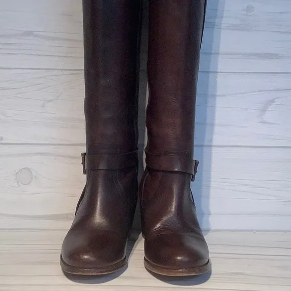 Frye tall knotted boots