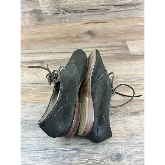 Frye Women’s Leather Jillian Oxford Shoes Olive Green Size 8.5M